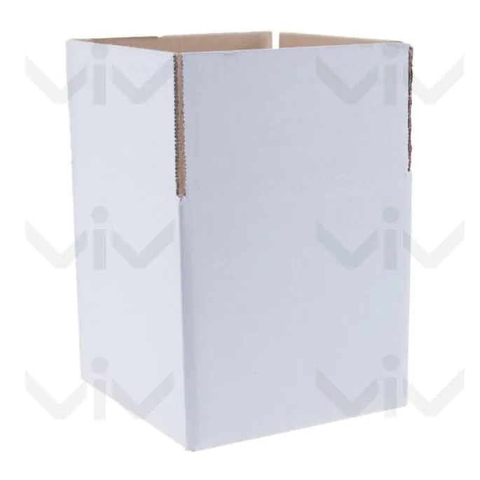 Kartonnen Dozen, Enkelgolf, 100 x 100 x 100 mm, Wit - W i witte doos min 3 1 1 4 - 7400713